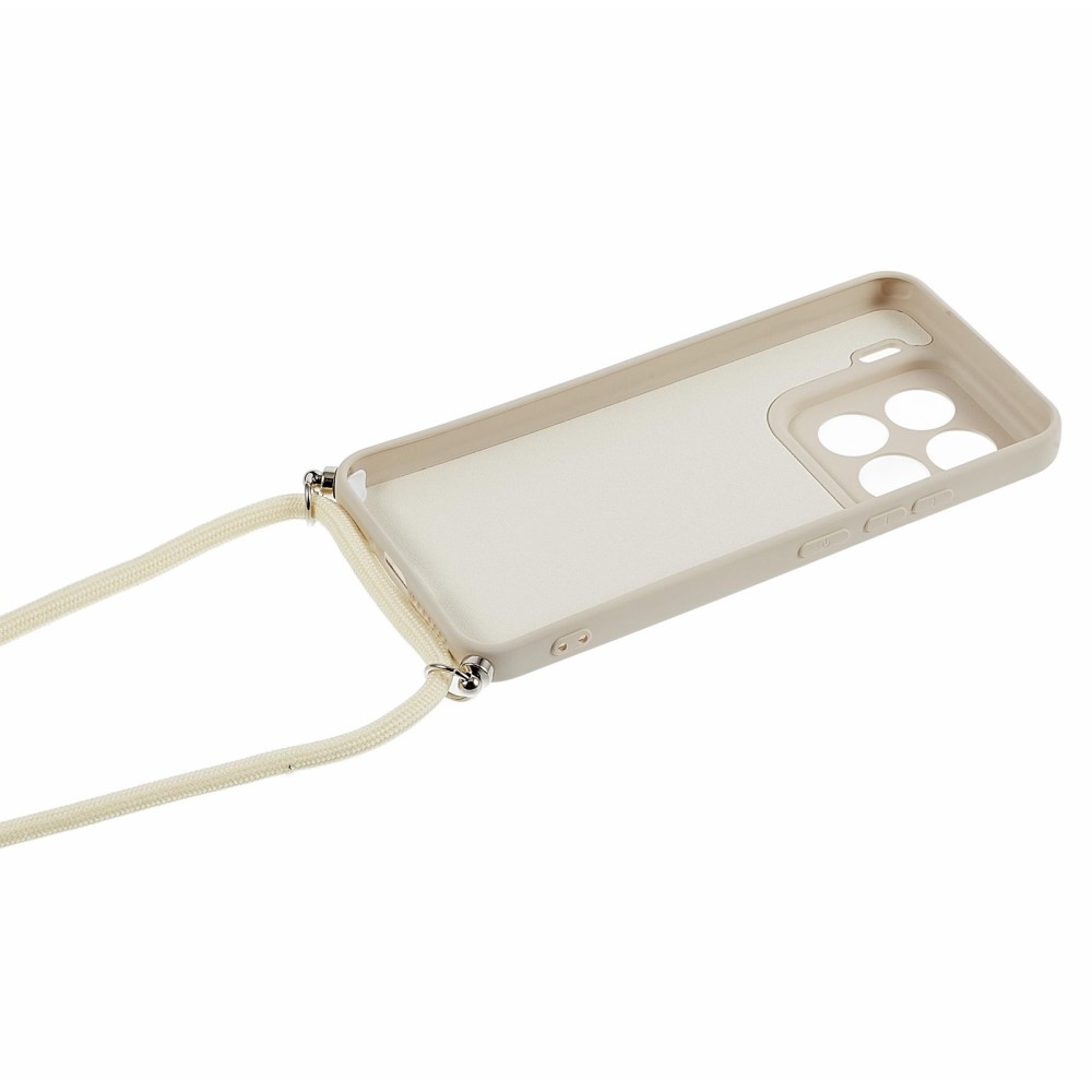 Bélelt zselés tok zsinórral Xiaomi 15 Pro-hoz - fehér