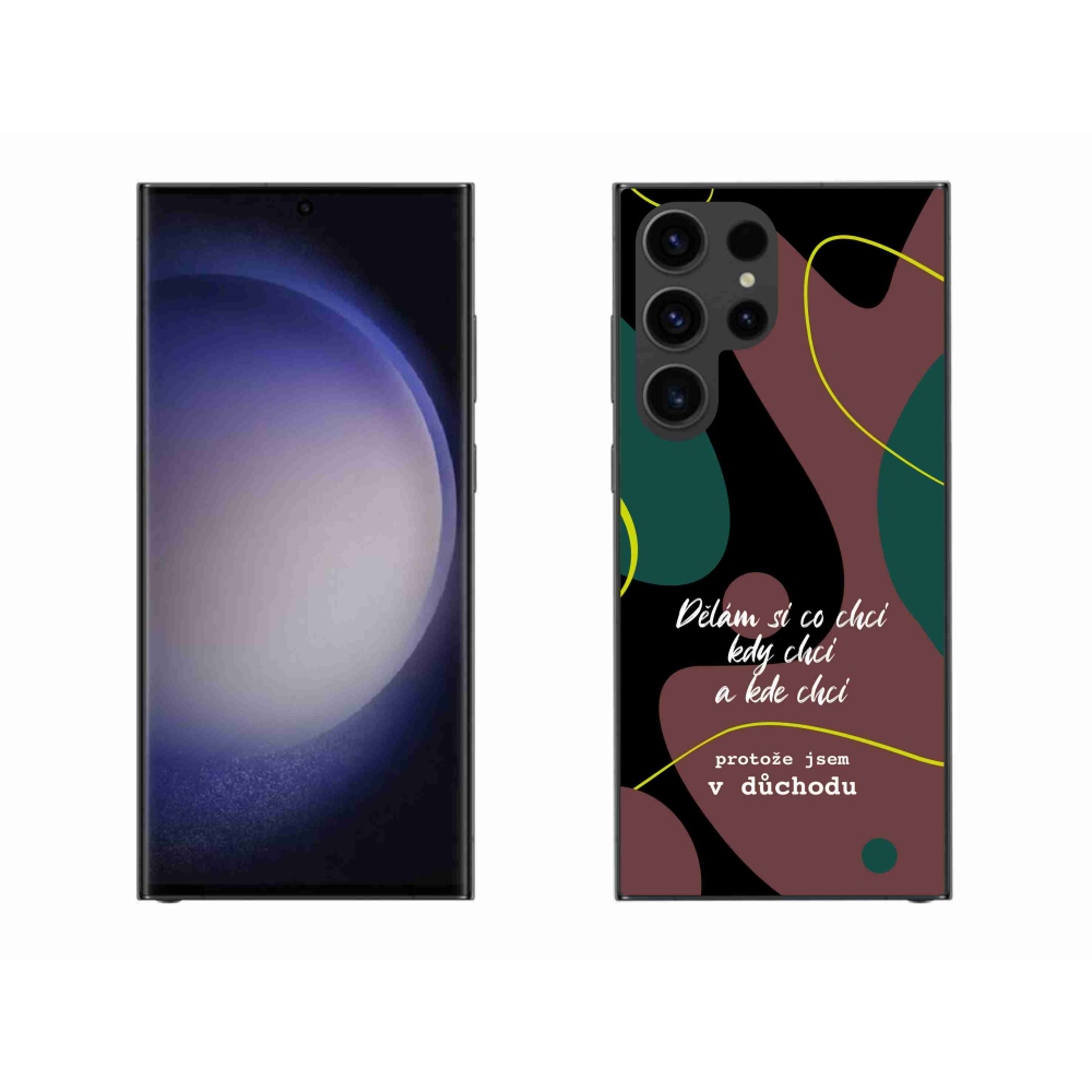 Gél borító mmCase Samsung Galaxy S23 Ultra 5G - vicces szöveg 10 fekete háttér