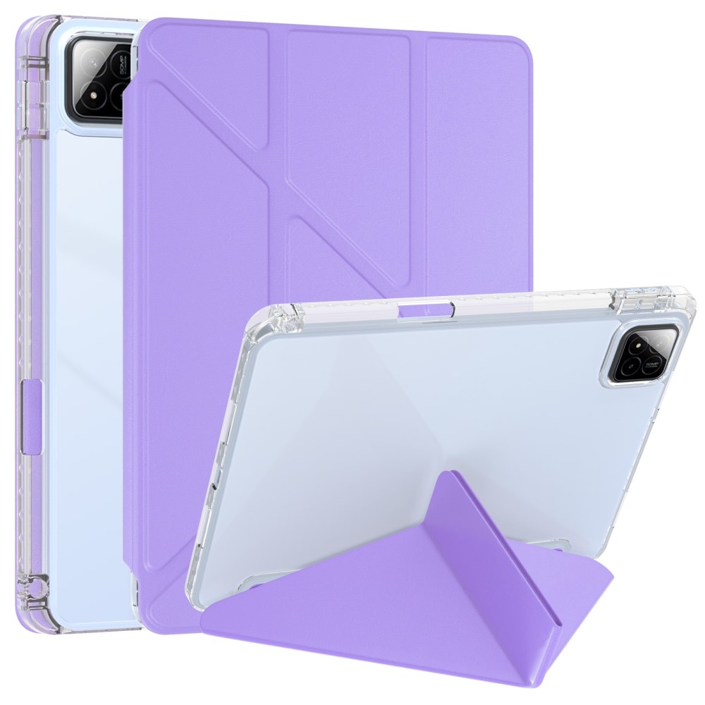 Origami intelligens pozicionáló tok Xiaomi Pad 7/7 Pro tablethez - világos lila