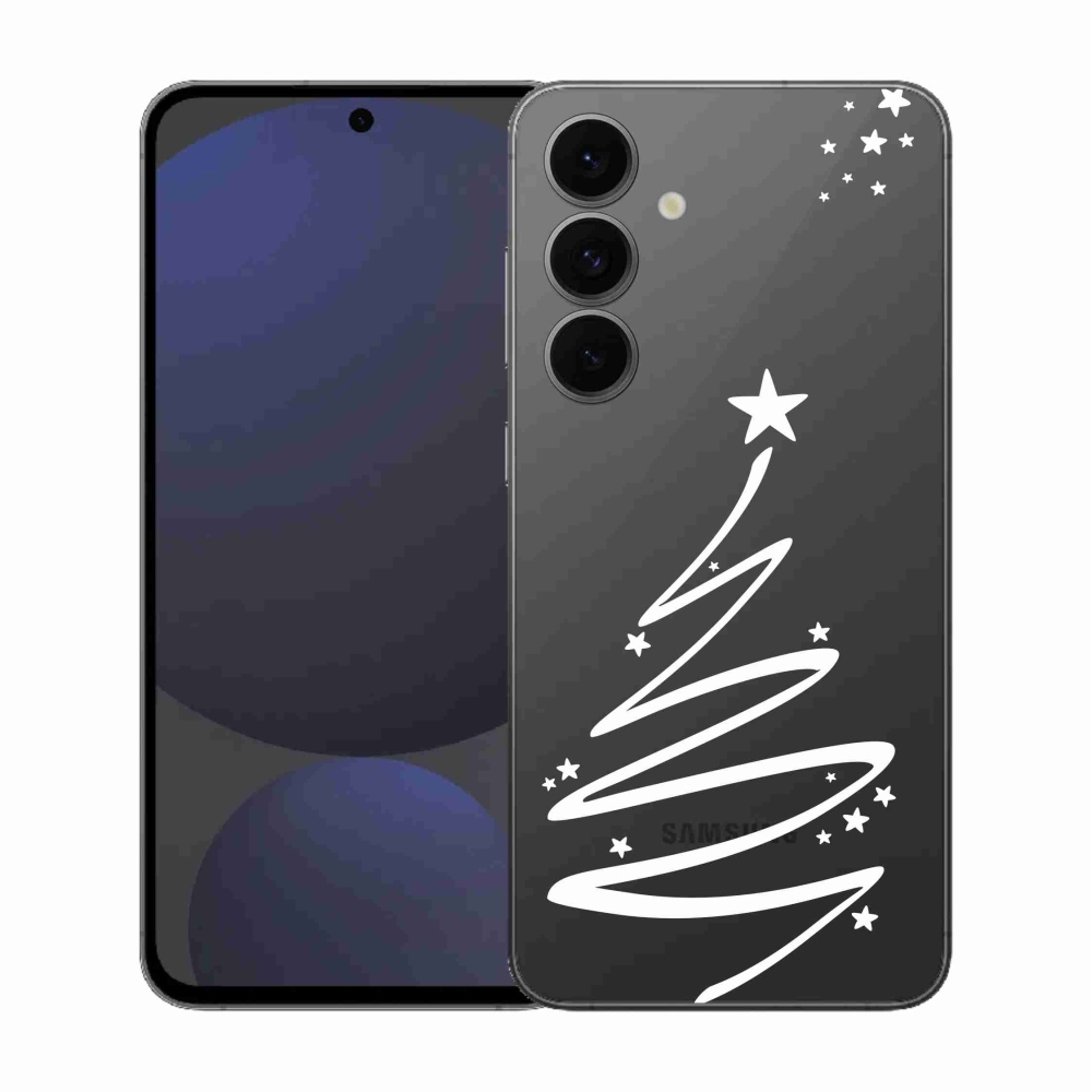 Gél borítás mmCase Samsung Galaxy S25 FE készülékhez - fehér fa átlátszó háttéren