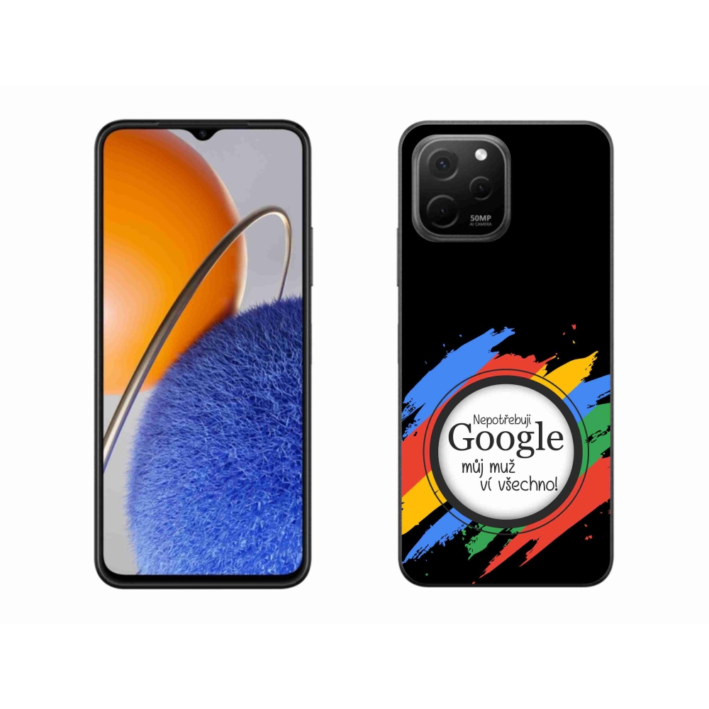Gél borítás mmCase a Huawei Nova Y61-en - az ember mindent tud fekete háttérrel