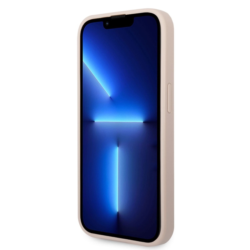 Guess PU 4G fém logós hátlap iPhone 14 Pro Max rózsaszínhez