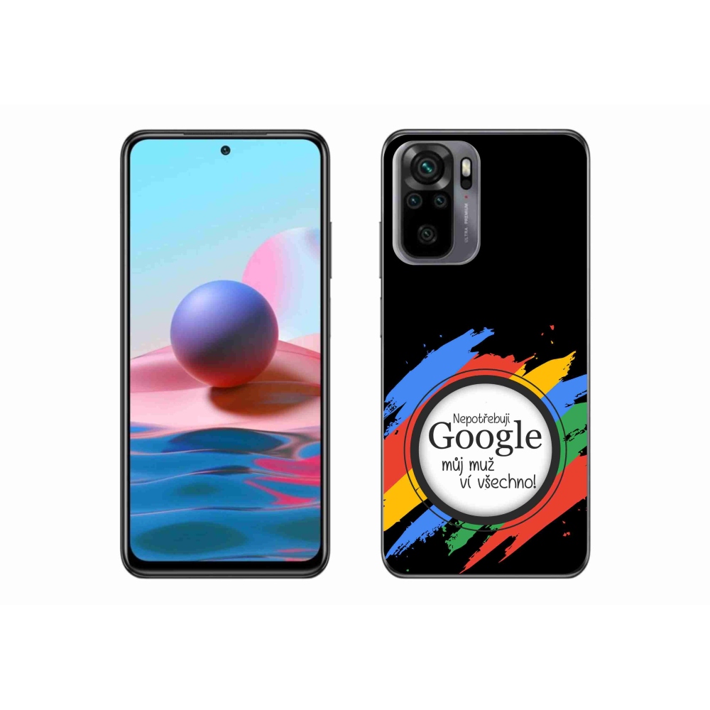 Gél borító mmCase a Xiaomi Redmi Note 10 4G - az ember mindent tud fekete háttérrel