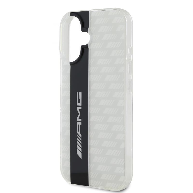 AMG szénszálas mintás hátlap iPhone 16 fehérhez