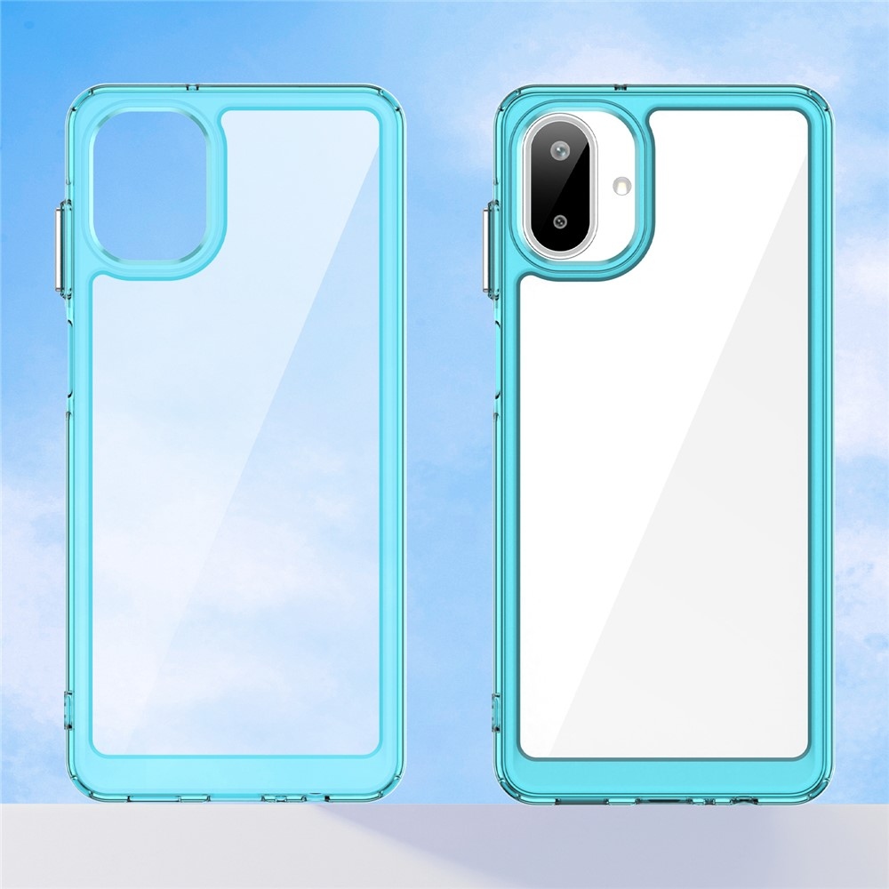 Gél tok kemény hátlappal a Samsung Galaxy A07 4G készülékre - világoskék színben