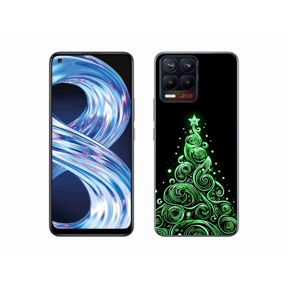Gél borítás mmCase a Realme 8 Pro-hoz - neon karácsonyfa 3