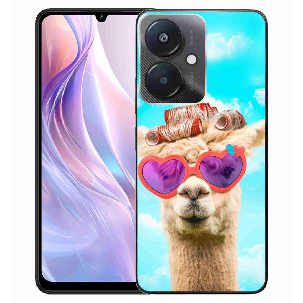 Gél borító mmCase a Xiaomi Redmi 13C 5G számára - szemüveges láma