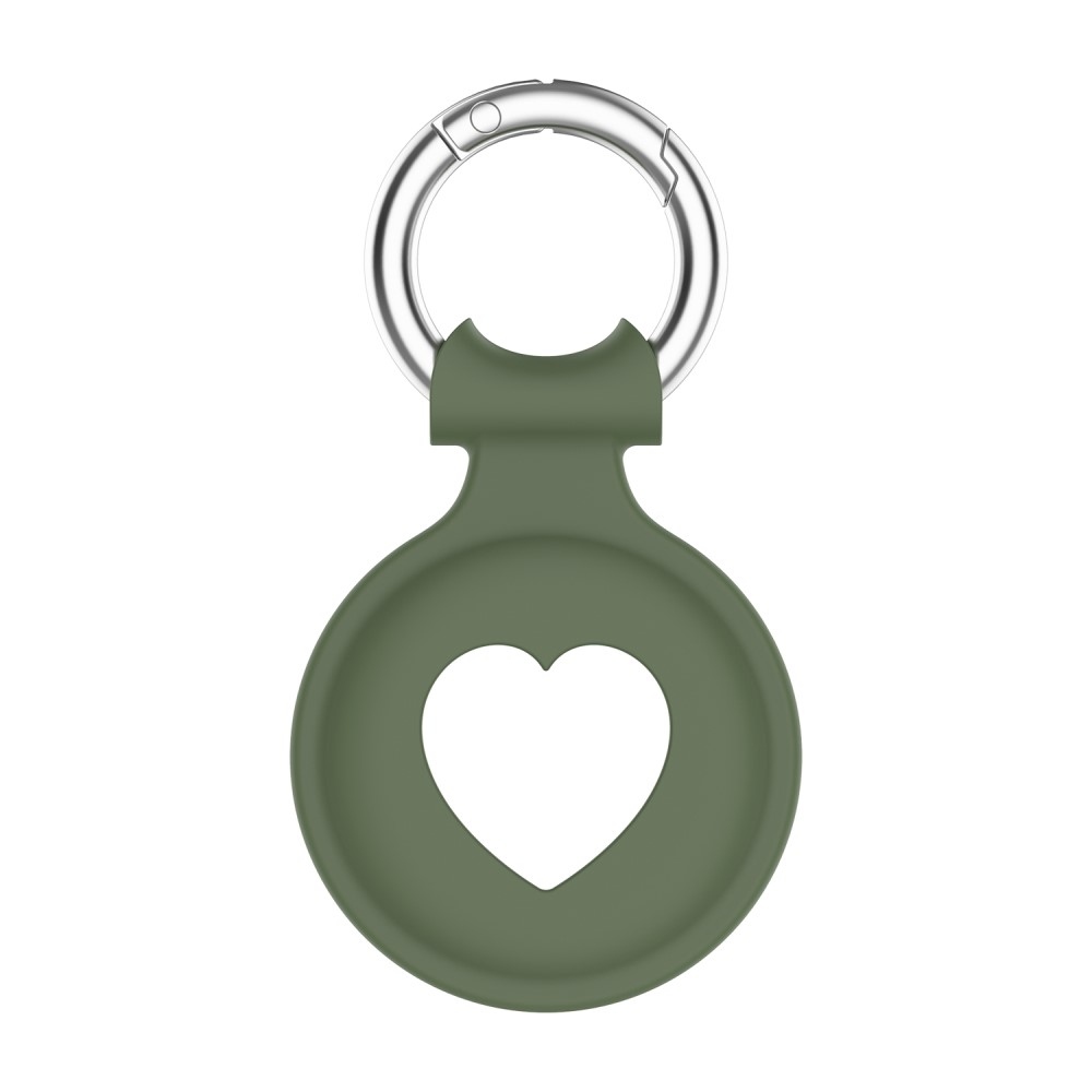 Love szilikon tok az Apple AirTaghez - sötétzöld