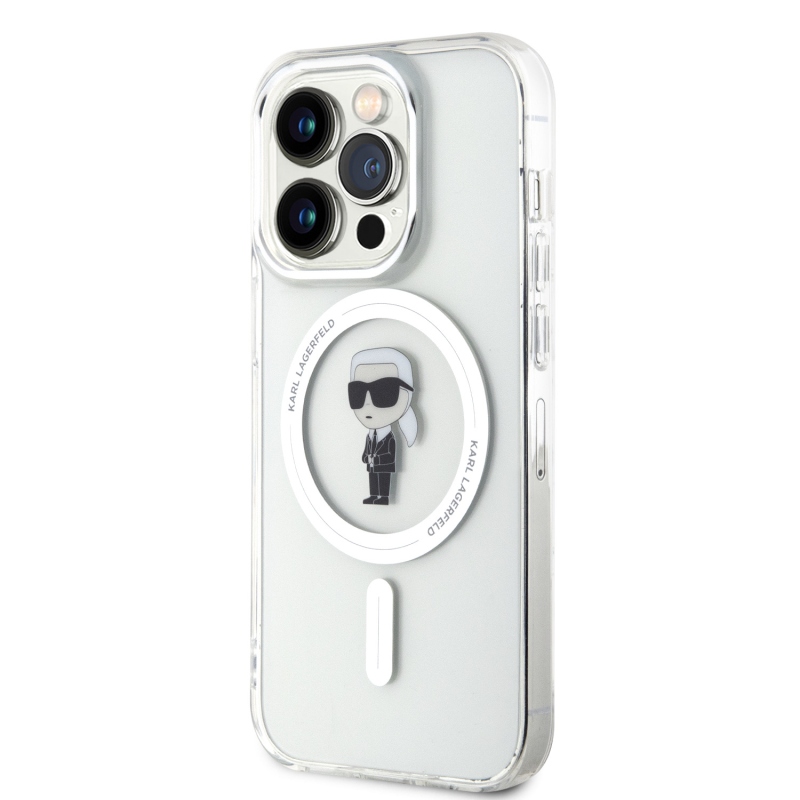 Karl Lagerfeld IML IML Ikonik MagSafe hátlap iPhone 15 Pro készülékhez - átlátszó