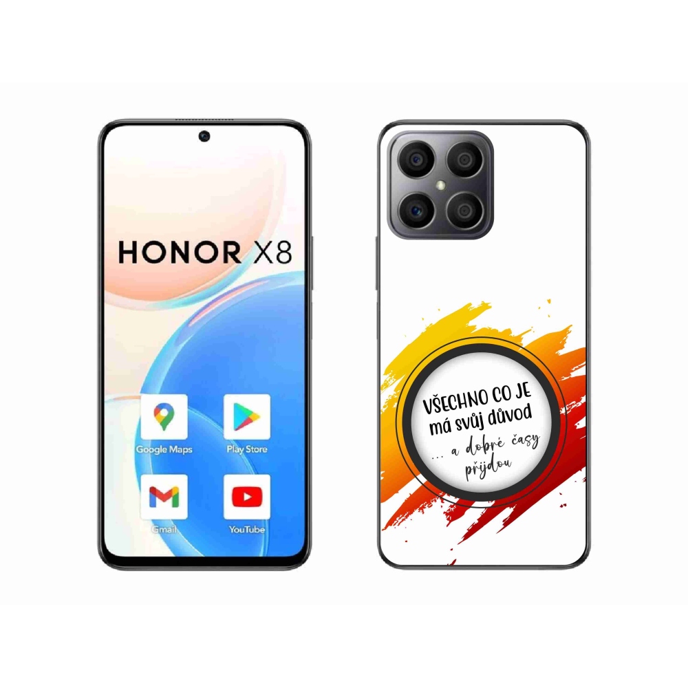 Gél borítás mmCase a Honor X8 4G készülékhez - idézet 3 fehér háttér