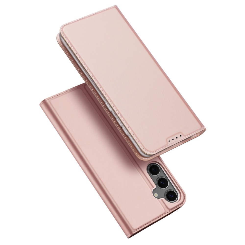 DUX könyvtáska Samsung Galaxy S25 készülékhez - rózsaarany