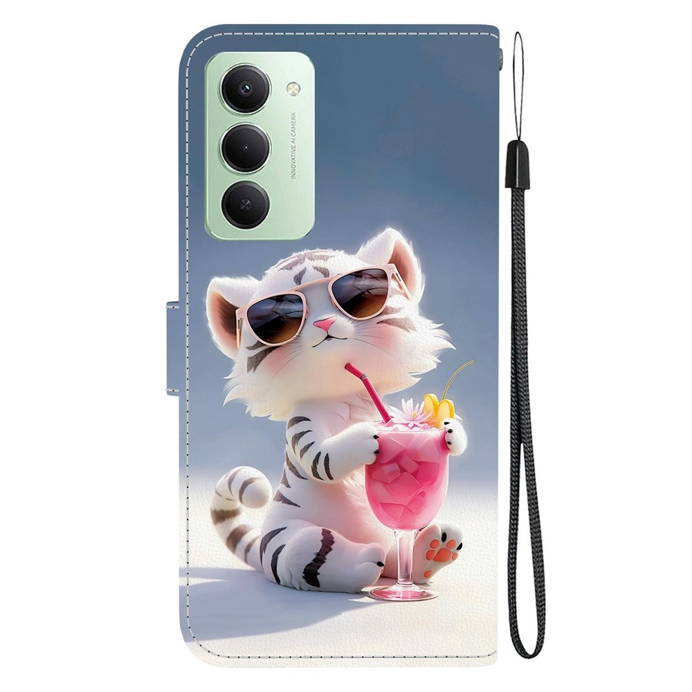 Sokoldalú könyvtáska Xiaomi Redmi 15 4G (171mm) - fehér tigris