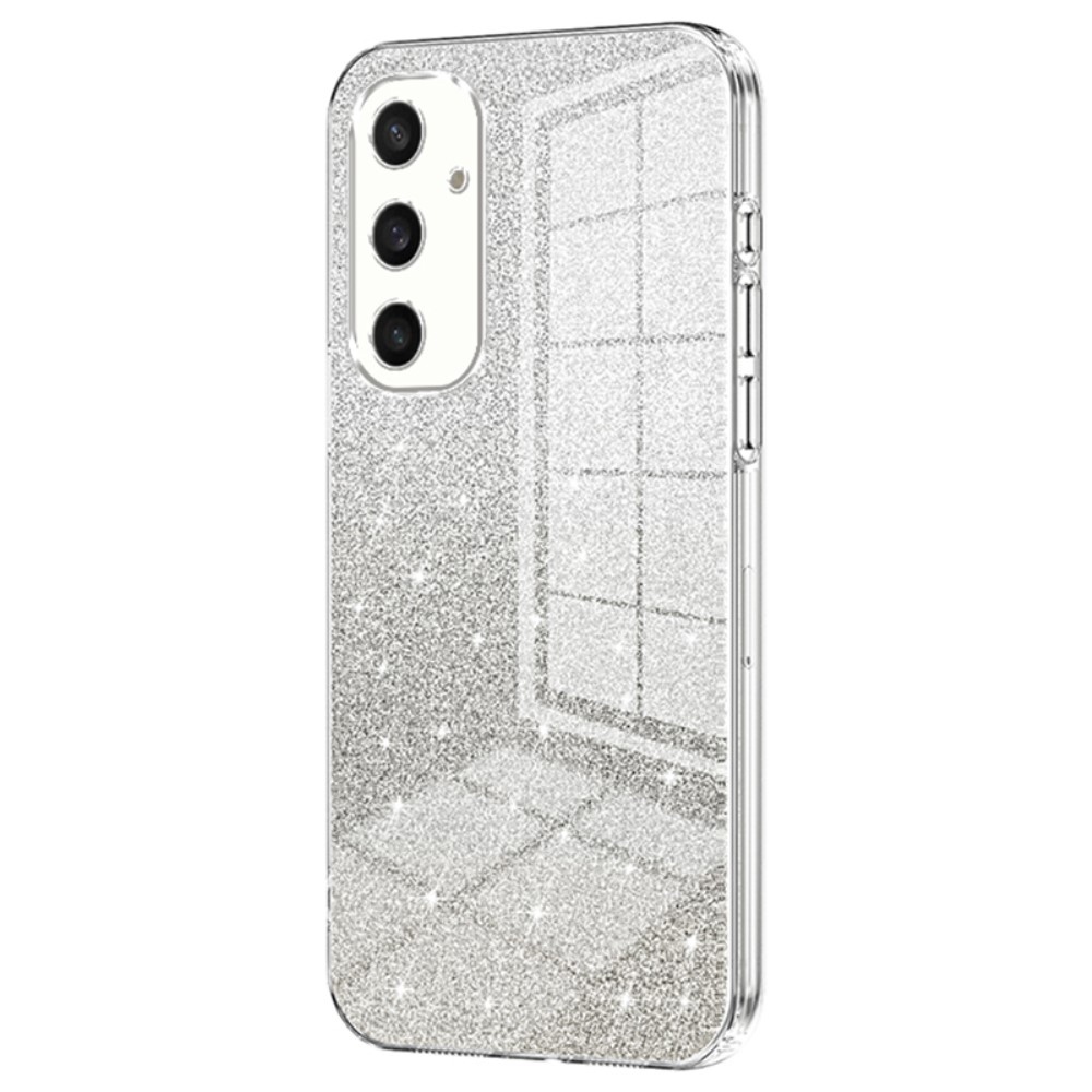 Vágott zselés csillogó tok Samsung Galaxy S24+ - átlátszó