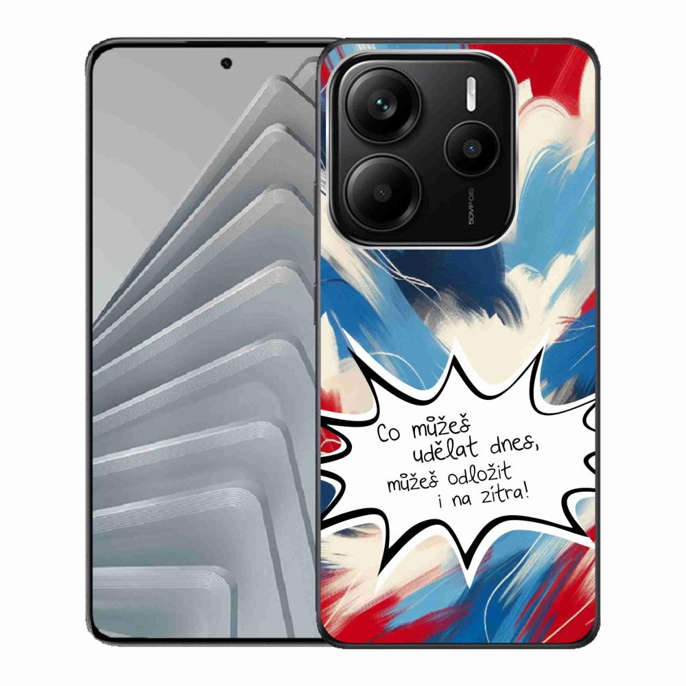 Gél borító mmCase a Xiaomi Redmi Note 14 5G-hez - vicces szöveg 9 fehér háttérrel