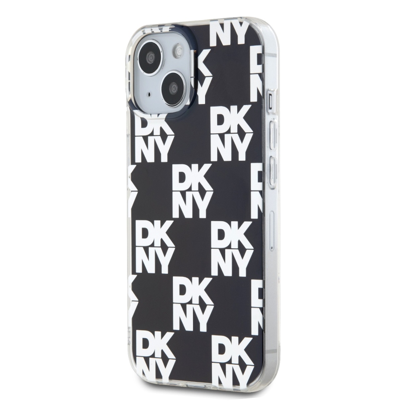 DKNY PC/TPU kockás mintás hátsó borító iPhone 14 készülékhez Fekete
