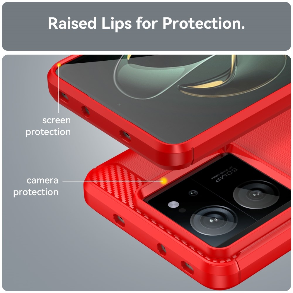 Szénálló zselés tok Xiaomi 13T/13T Pro készülékhez - piros