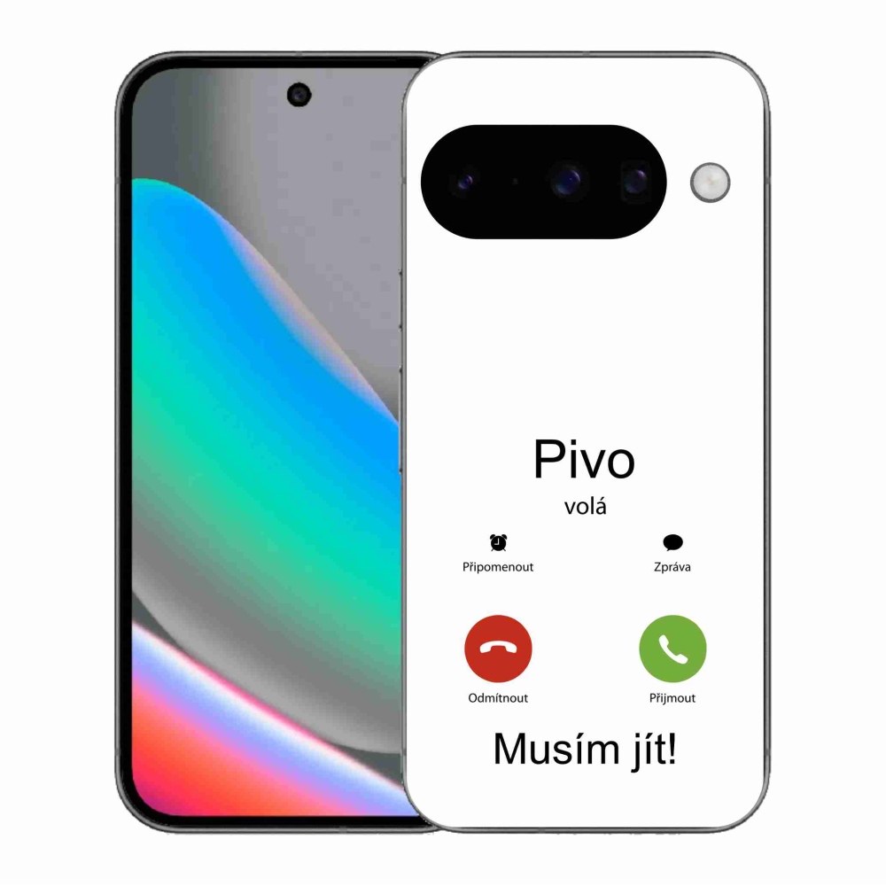Gél borítás mmCase a Google Pixel 10 - sör hívja fehér háttérrel