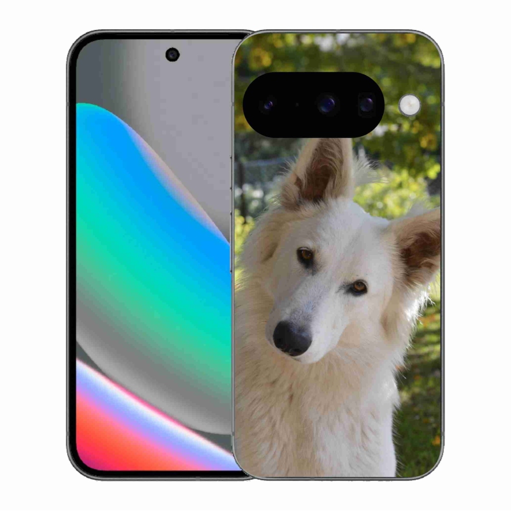 Gél borítás mmCase a Google Pixel 10 számára - Fehér svájci juhász 1