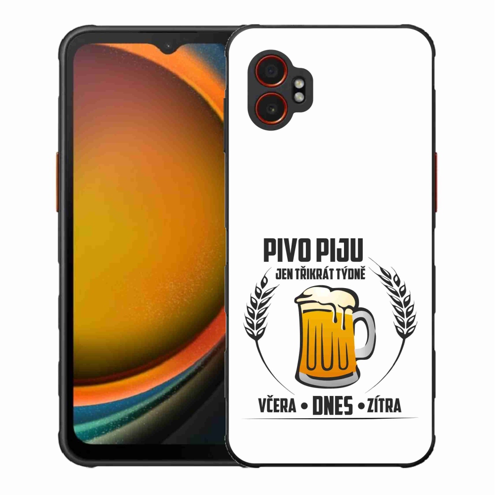 Gél borítás mmCase Samsung Galaxy Xcover 7 Pro készülékhez - sör motívum fehér alapon
