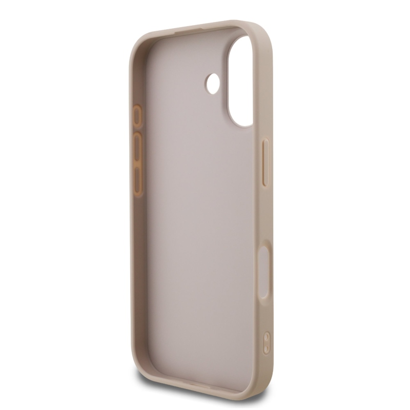 Guess PU 4G csíkos hátlap iPhone 17-hez, rózsaszín