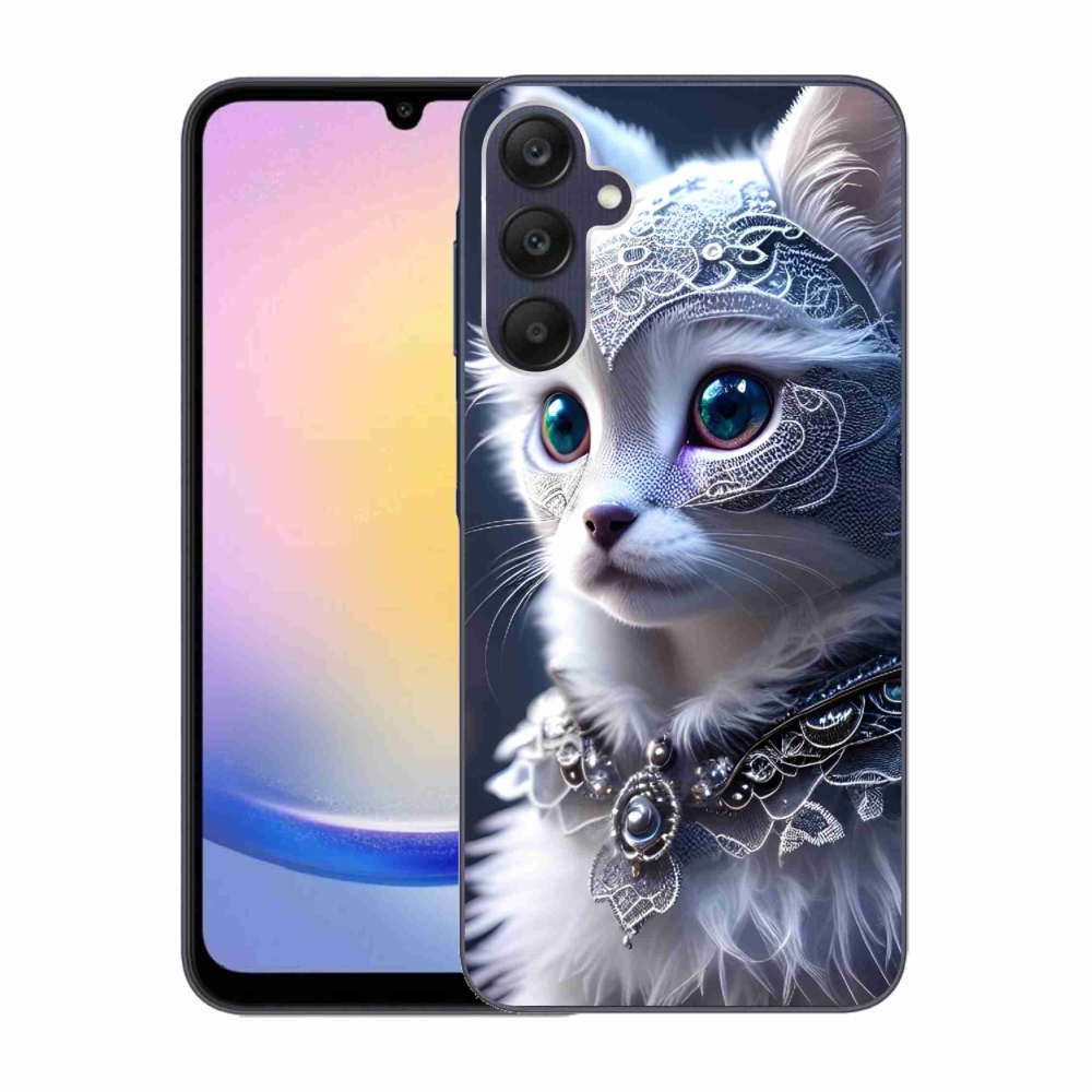 Gél védőhuzat mmCase Samsung Galaxy A25 5G - fehér macska