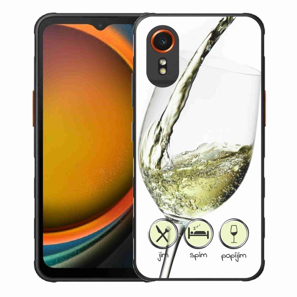 Gél tok mmCase Samsung Galaxy Xcover 7 készülékhez - borospohár fehér