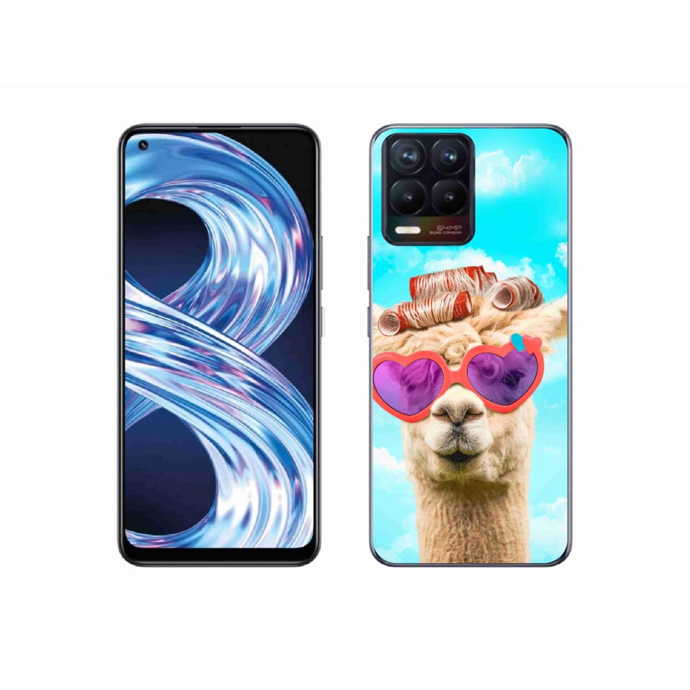 Gél borítás mmCase a Realme 8 Pro-hoz - szemüveges láma