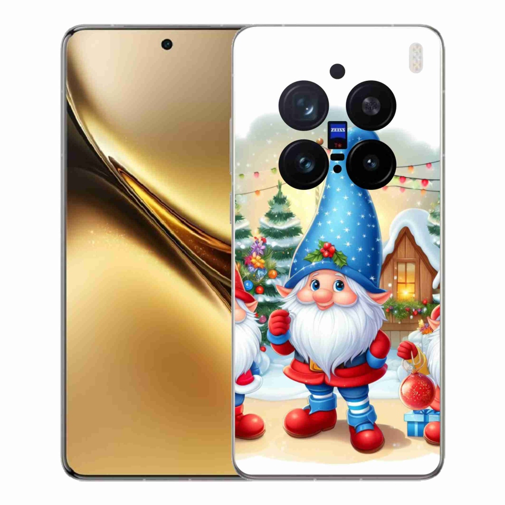 Zselés borítás mmCase a Vivo X200 Pro 5G készülékhez - Karácsonyi manók