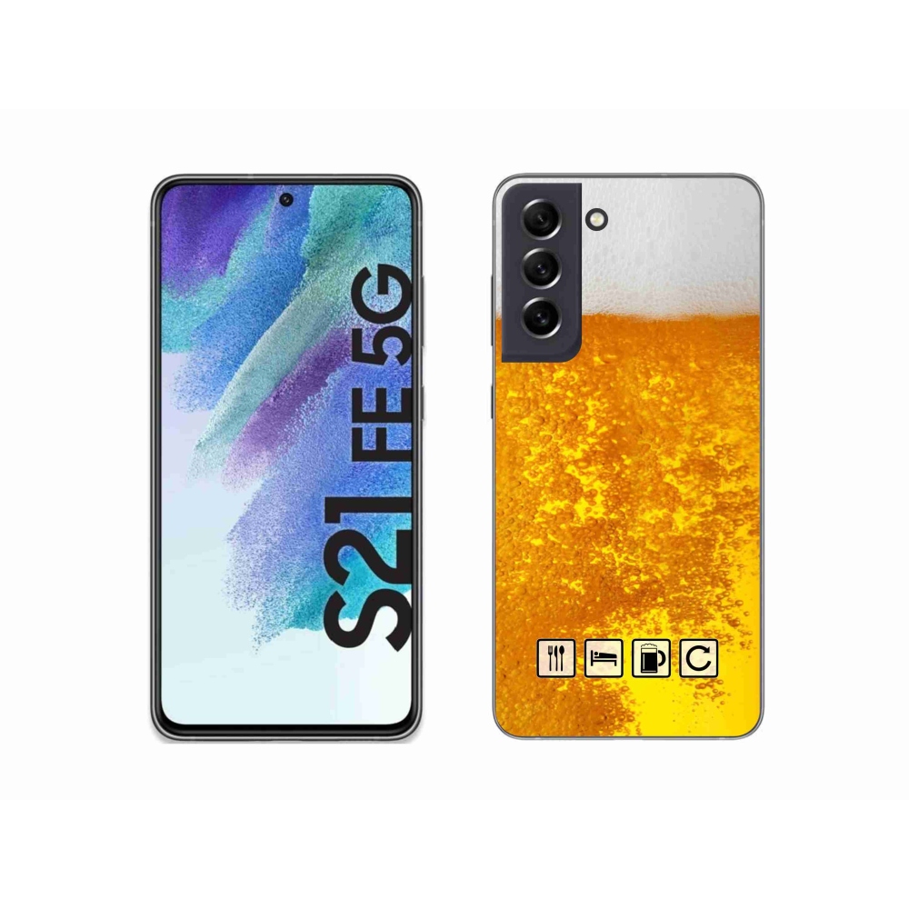 Gél borítás mmCase Samsung Galaxy S21 FE 5G - sör motívum 3