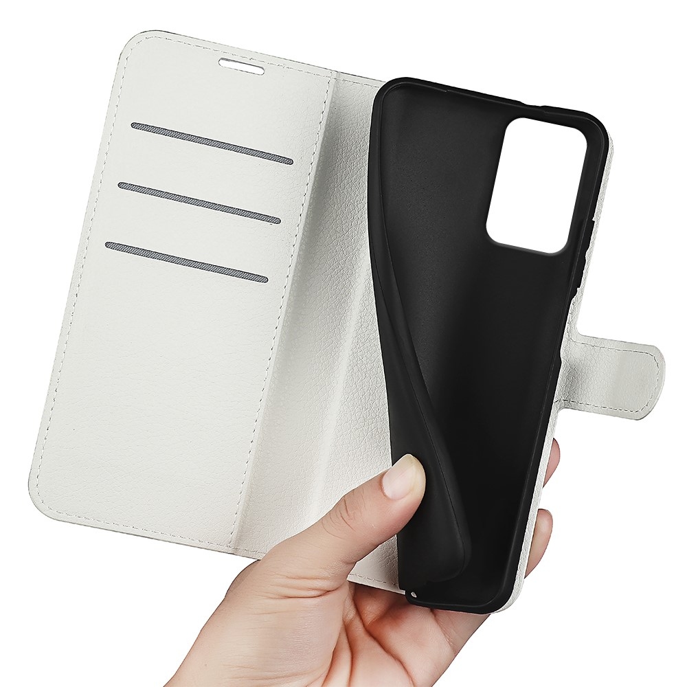 Litchi könyv tok Motorola Moto G85 5G - fehér