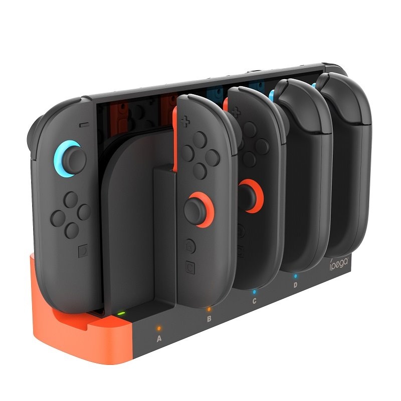 iPega SW2185 töltőállomás JoyCon kontrollerekhez Nintendo Switch 2 Fekete