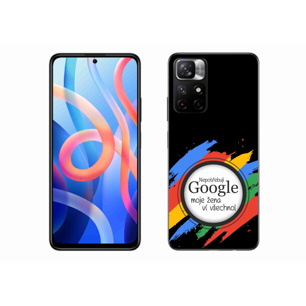 Gél borító mmCase a Xiaomi Redmi Note 11S 5G-hez - a nő mindent tud fekete háttérrel