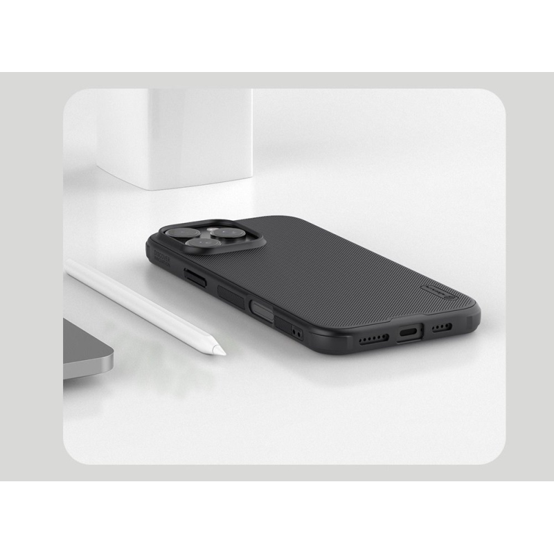Nillkin Super Frosted PRO hátlap az Apple iPhone 16 Pro Max készülékhez Fekete