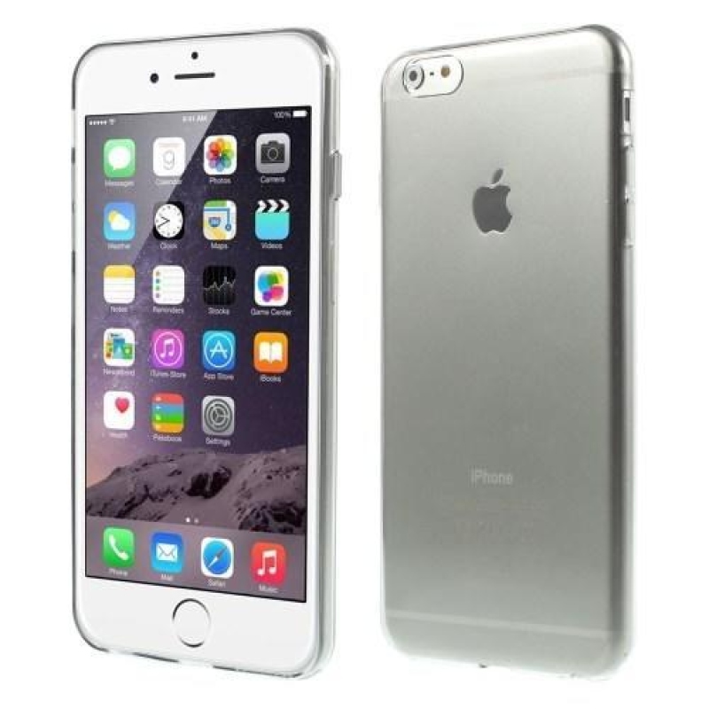 Ultravékony, fényes zselés tok iPhone 6 Plus és 6s Plus készülékhez - szürke