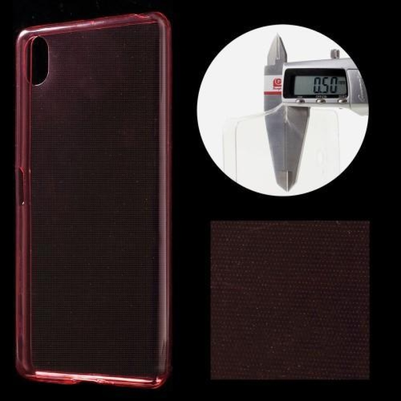 Ultravékony, 0,5 mm-es zselés tok Sony Xperia X készülékhez - piros színben