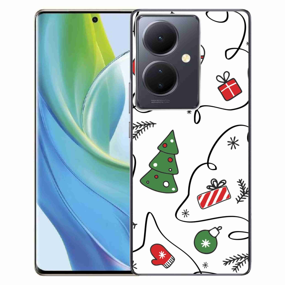Gél borító mmCase a Vivo V29 Lite 5G készülékhez - karácsonyi motívumok