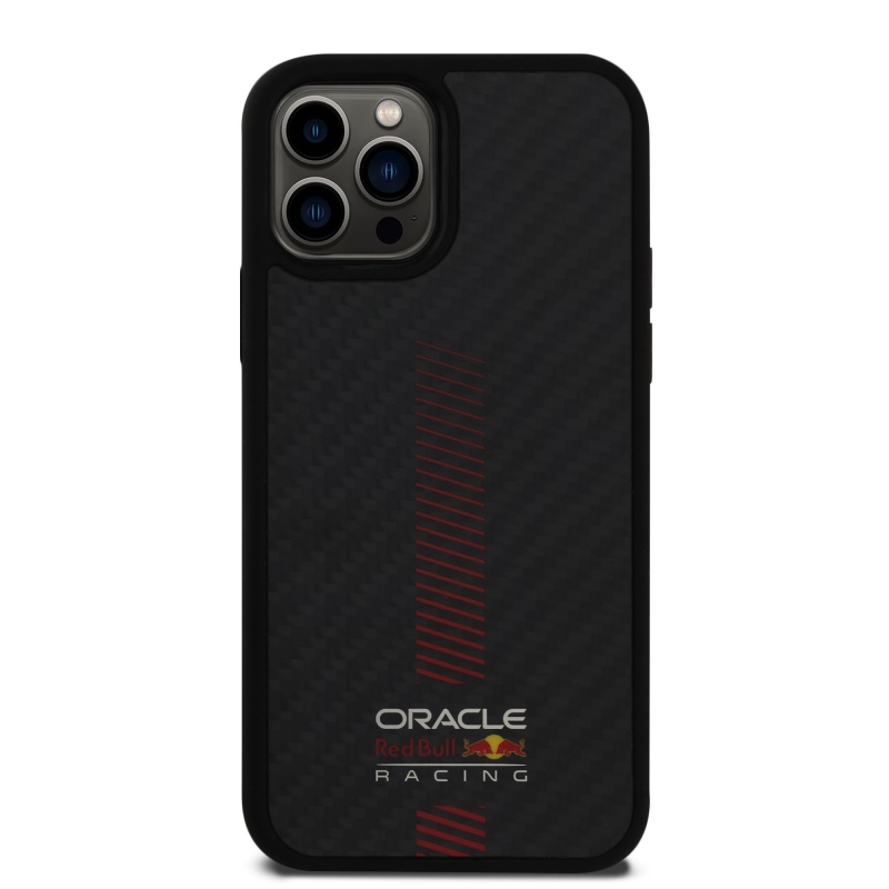 Red Bull Carbon Powerbar MagSafe MagSafe hátlap iPhone 12/12 Pro készülékhez Fekete