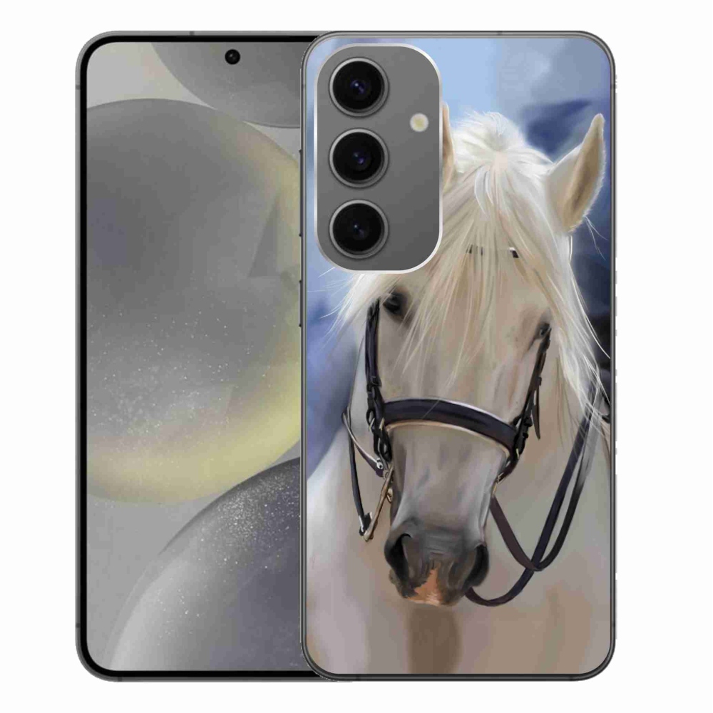 Zselés borítás mmCase Samsung Galaxy S24+ - fehér ló