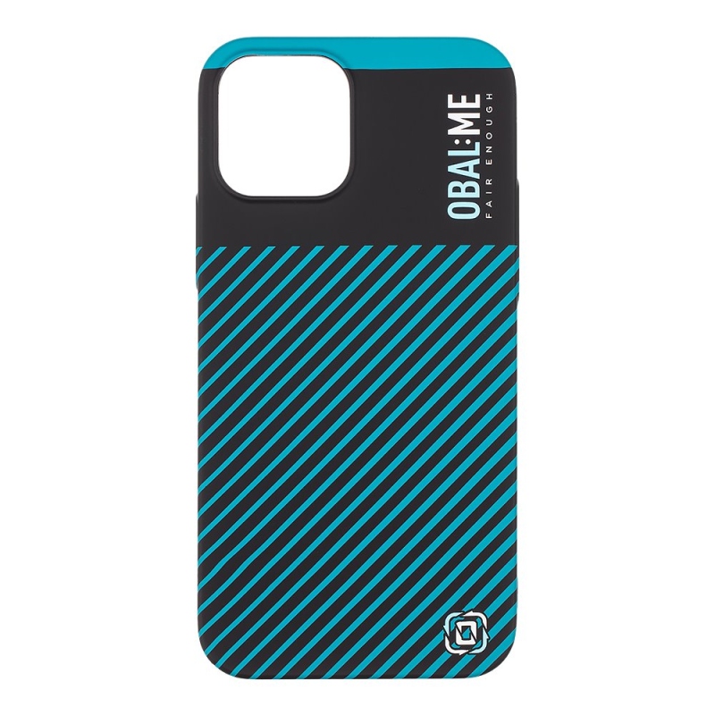 Borító:ME Flossy Stripes borító Apple iPhone 12/12 Pro készülékhez Fekete/Teal