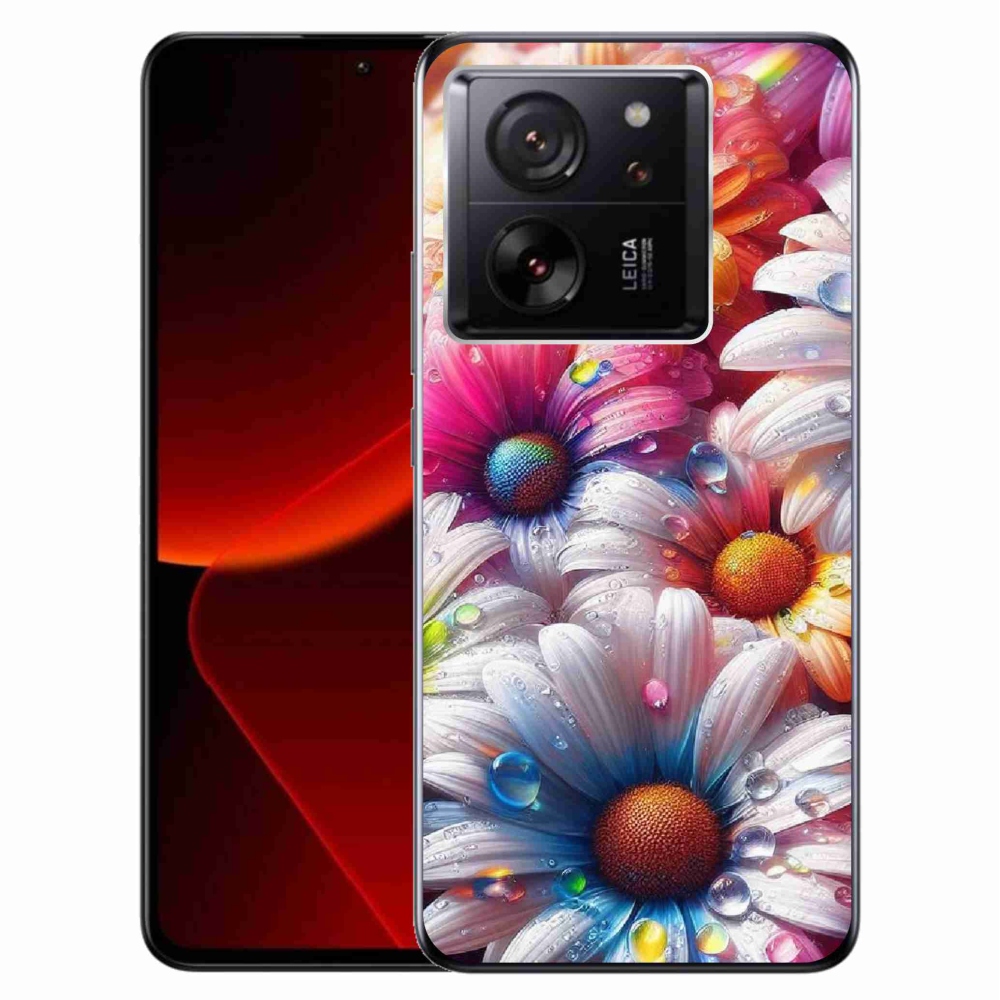 Gél borítás mmCase a Xiaomi 13T/13T Pro számára - színes százszorszépek