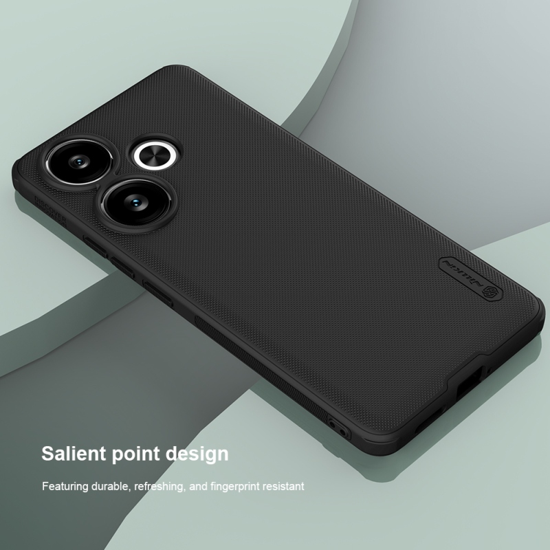 Nillkin Super Frosted PRO mágneses hátlap a Poco F6-hoz Fekete