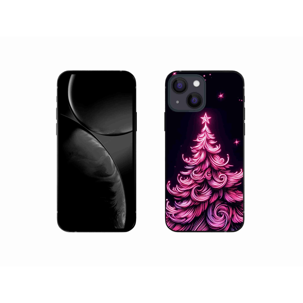 Gél borítás mmCase iPhone 13 mini 5.4 - neon karácsonyfa 2