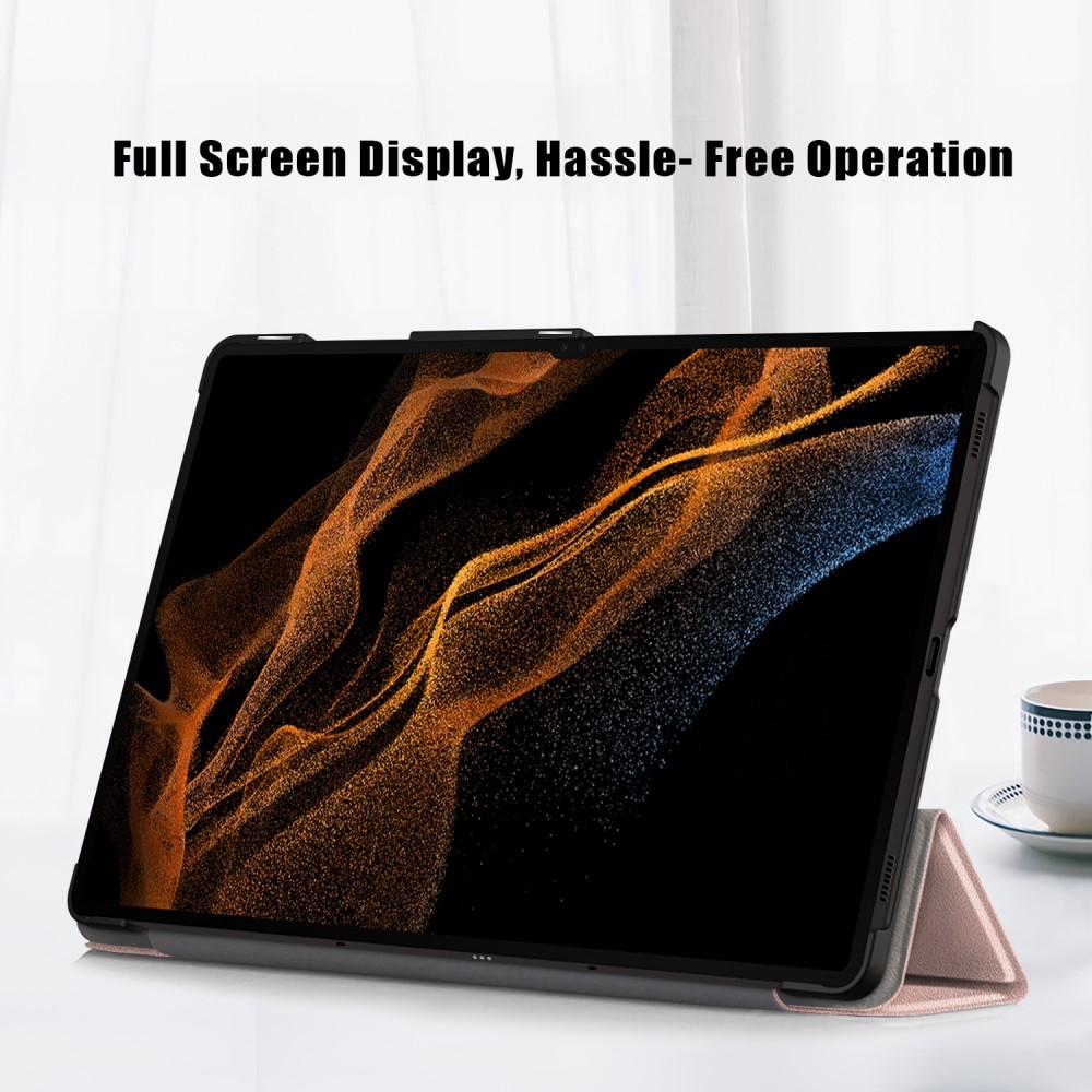 Ügyes záró tok Samsung Galaxy Tab S9 Ultra/Tab S10 Ultra - rózsaarany