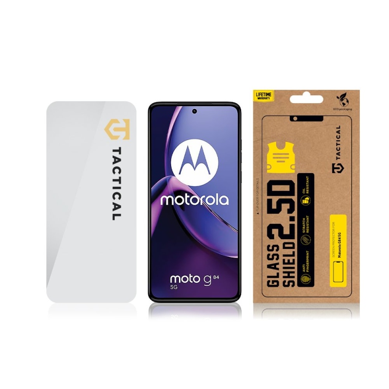 Taktikai üvegpajzs 2.5D üveg a Motorola G84 5G számára Tiszta
