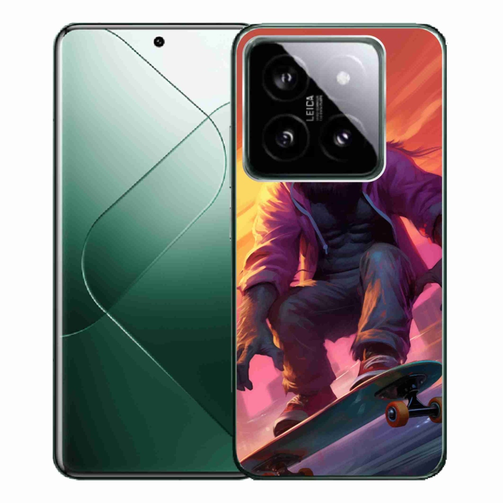 Gél borítás mmCase a Xiaomi 14 Pro számára - gorilla a gördeszkán