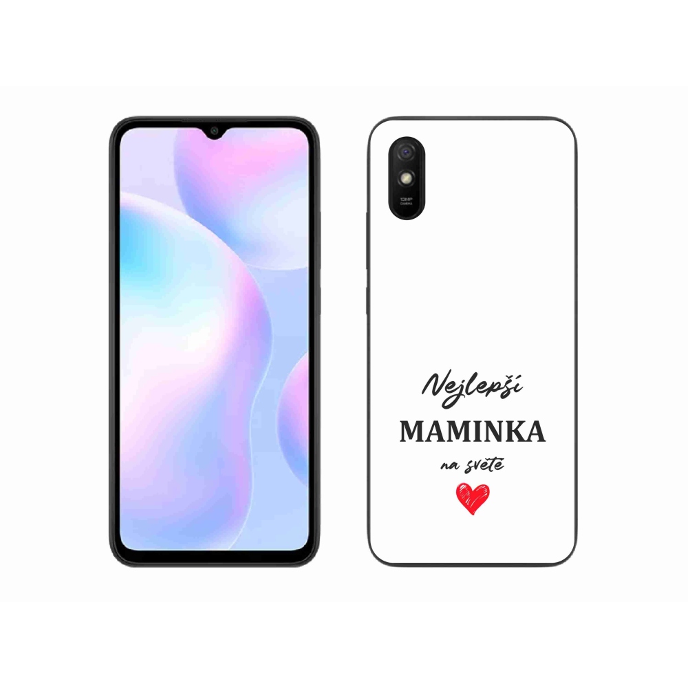 Gél borító mmCase a Xiaomi Redmi 9AT - legjobb anya 1 fehér háttérrel
