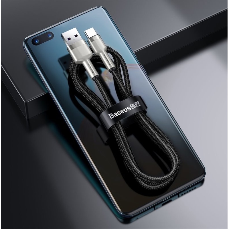 Baseus Cafule Metal sorozatú adatkábel USB-USB-C 66W 1m fekete