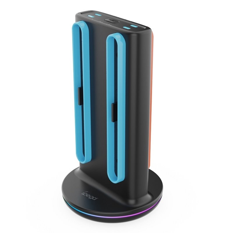 iPega SW2051 töltőállomás RGB-vel JoyCon vezérlőkhöz Nintendo Switch 2 Fekete