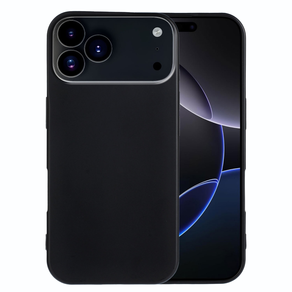 Matt zselés tok iPhone 17 Pro Max készülékhez - fekete