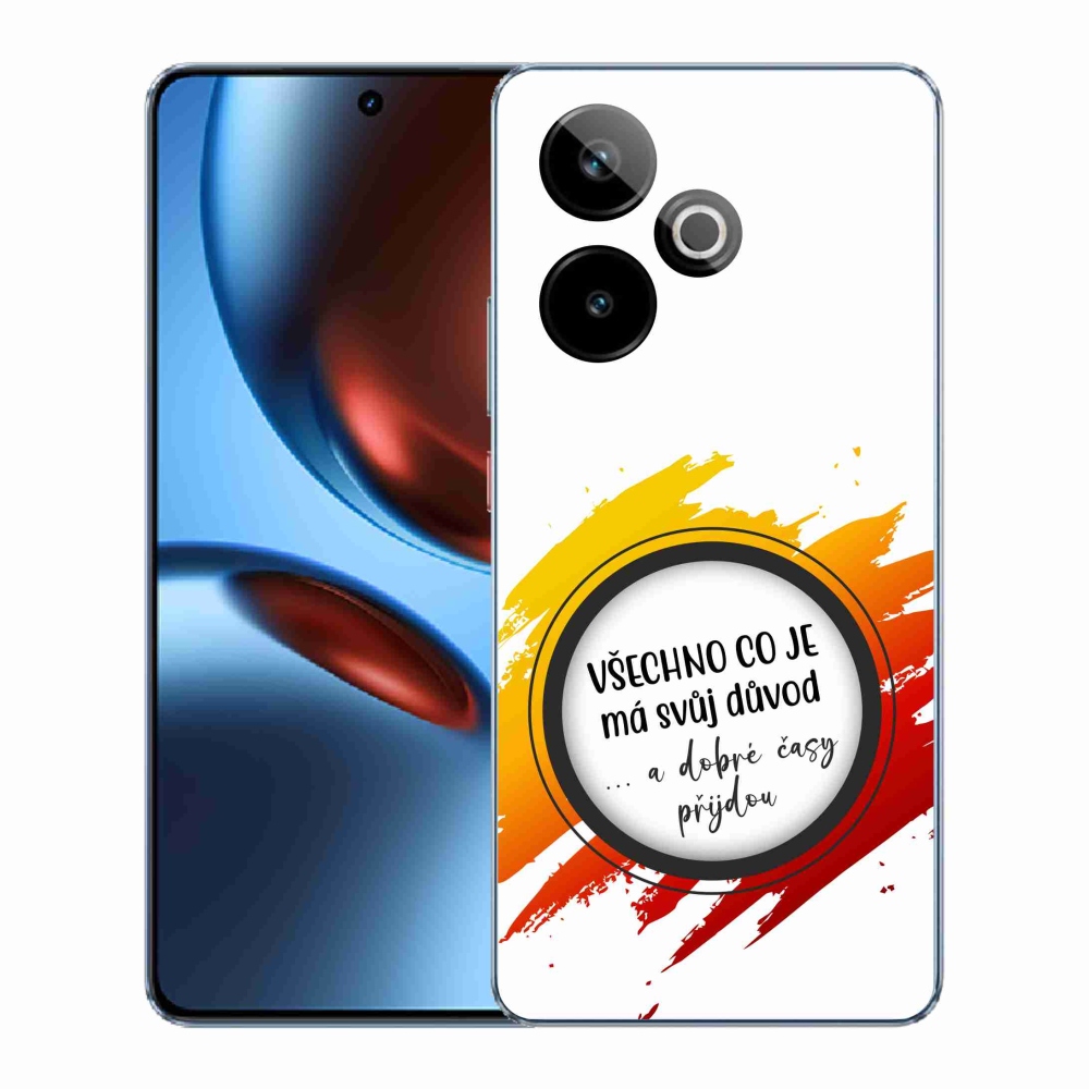 Rugalmas zselés tok mmCase a Realme GT 7 5G/GT 7T 5G képével - idézet 3 fehér háttérrel